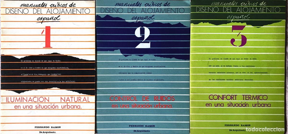 Libros de segunda mano: &laquo;Manuales cr&iacute;ticos de Dise&ntilde;o del Alojamiento Espa&ntilde;ol&raquo;, N&uacute;meros 1, 2 y 3.