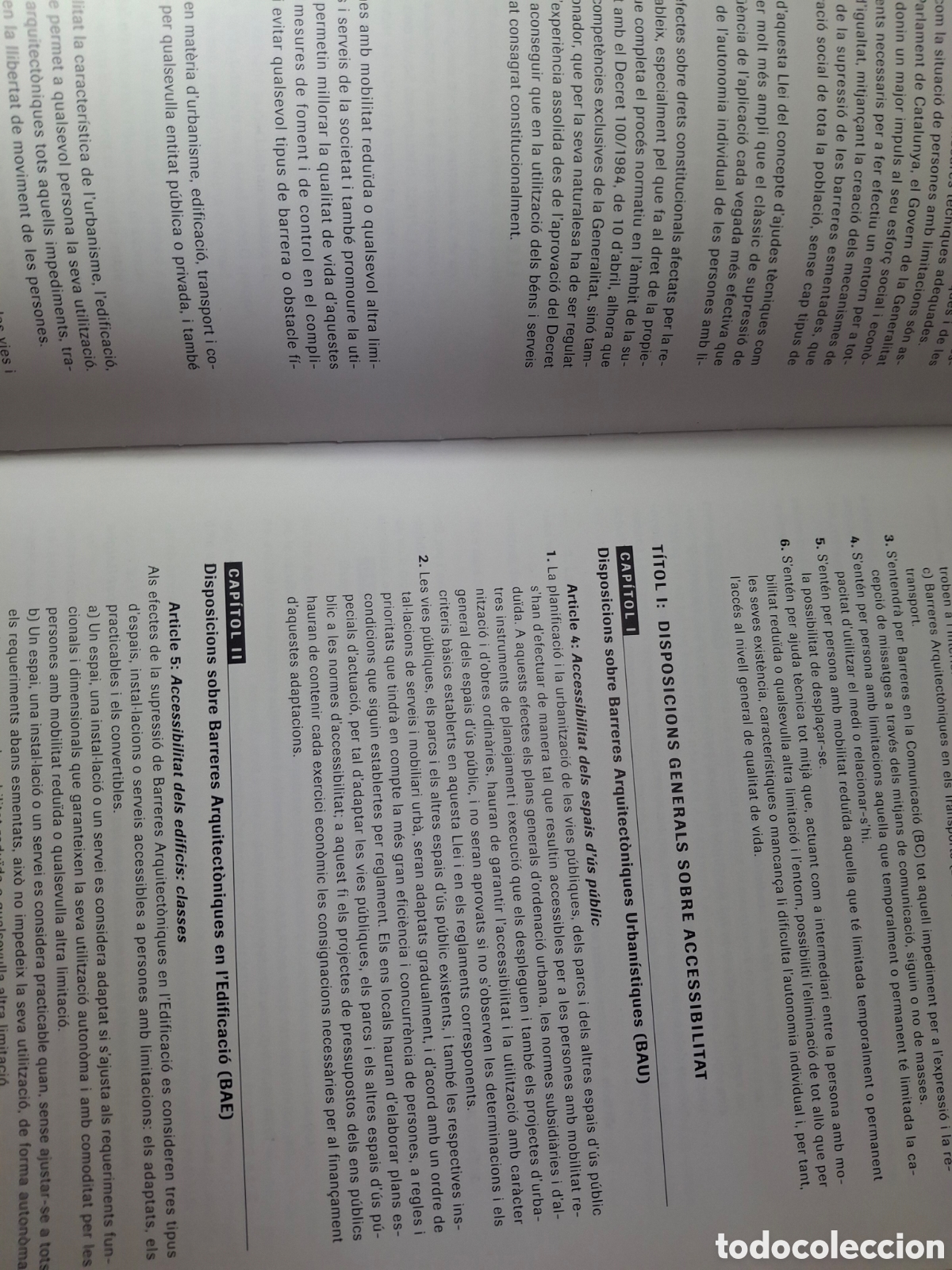 Libros de segunda mano: CODI D&acute;ACCESBILITAT DE CATALUNYA, CODI N&ordm; 42, COAC-CEIC, 1999 - Foto 4