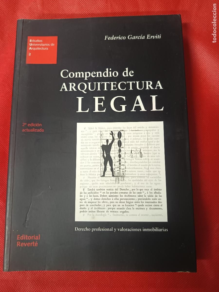 Libros de segunda mano: Compendio de arquitectura legal. Garcia Erviti, Federico. Revert&eacute;. Barcelona, 2006.