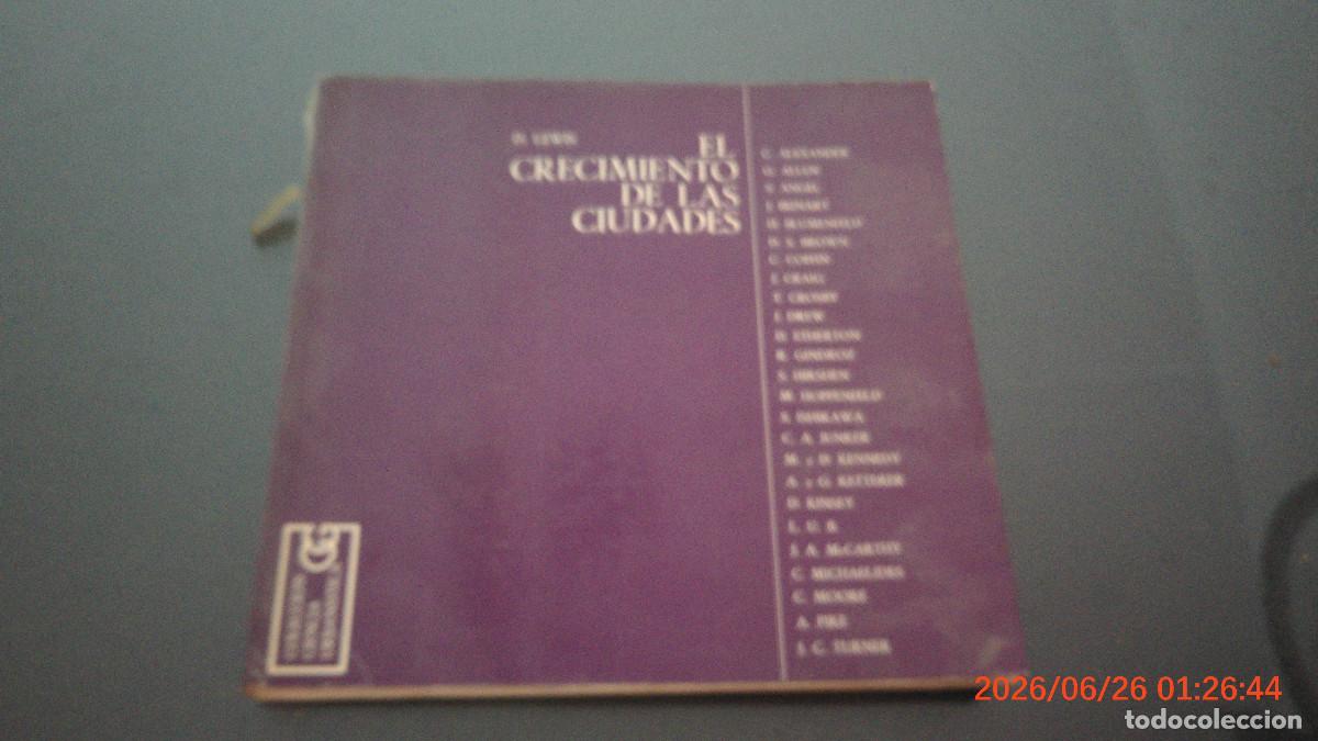 Libros de segunda mano: El crecimiento de las ciudades - D. Lewis GG GUSTAVO GILI ARQUITECTURA