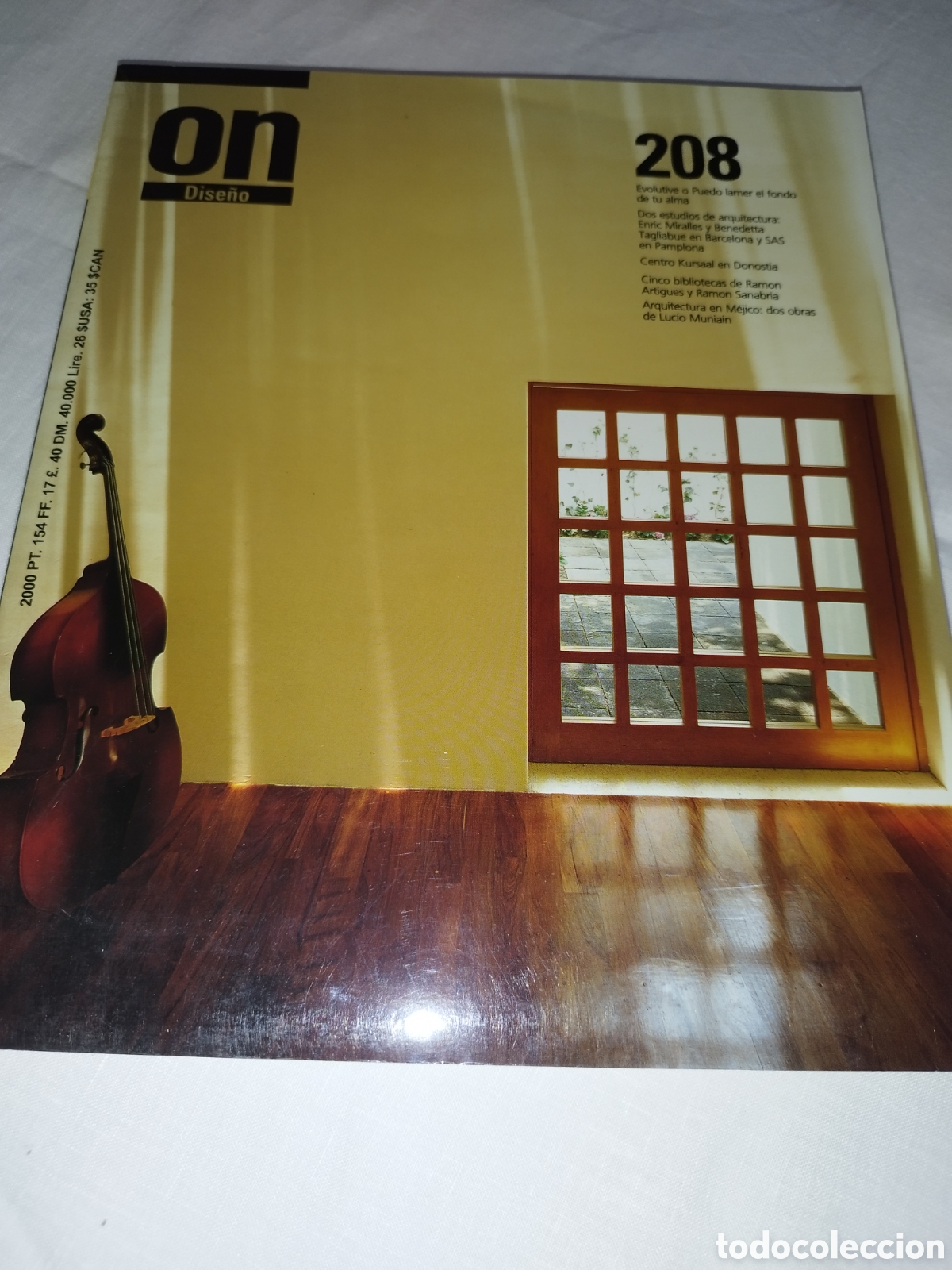 Libros de segunda mano: REVISTA ON DISE&Ntilde;O N.&ordm; 208. 1999. ARQUITECTURA - DISE&Ntilde;O.
