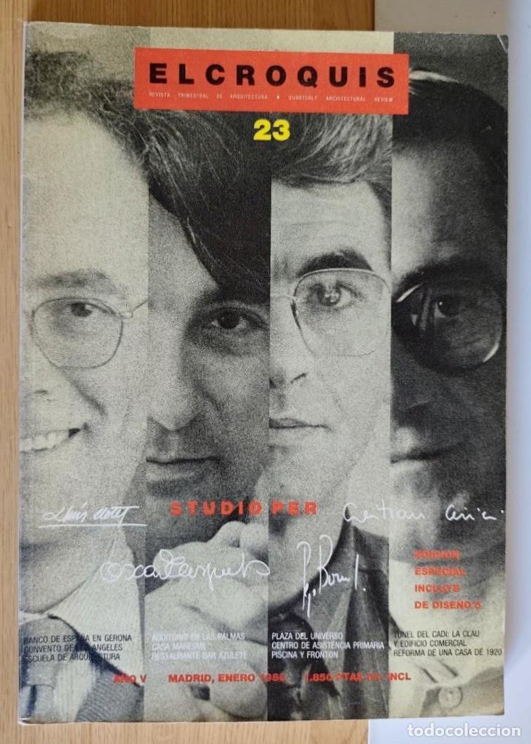 Libros de segunda mano: EL CROQUIS 23 ESTUDIO PER ENERO 1986 OSEP M. MONTANER, LLUIS COTET, OSCAR TUSQUETS, PEP BONET