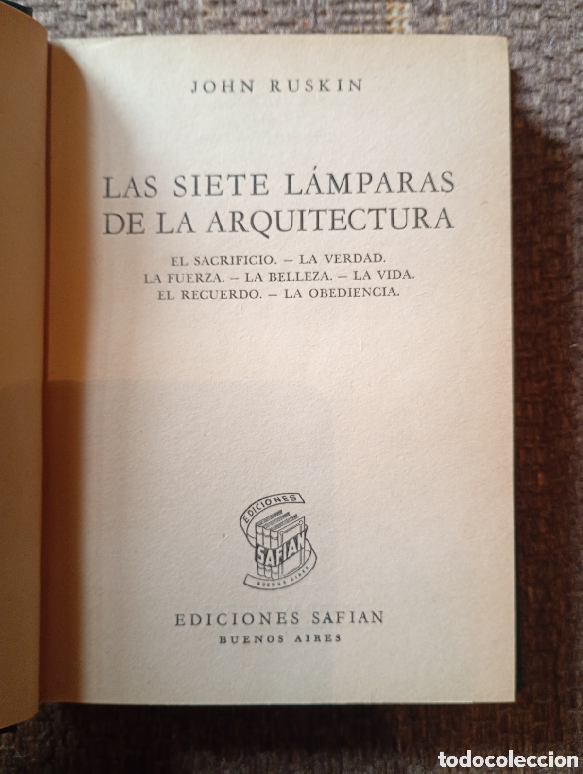 Libros de segunda mano: Las siete l&aacute;mparas de la arquitectura - Foto 4