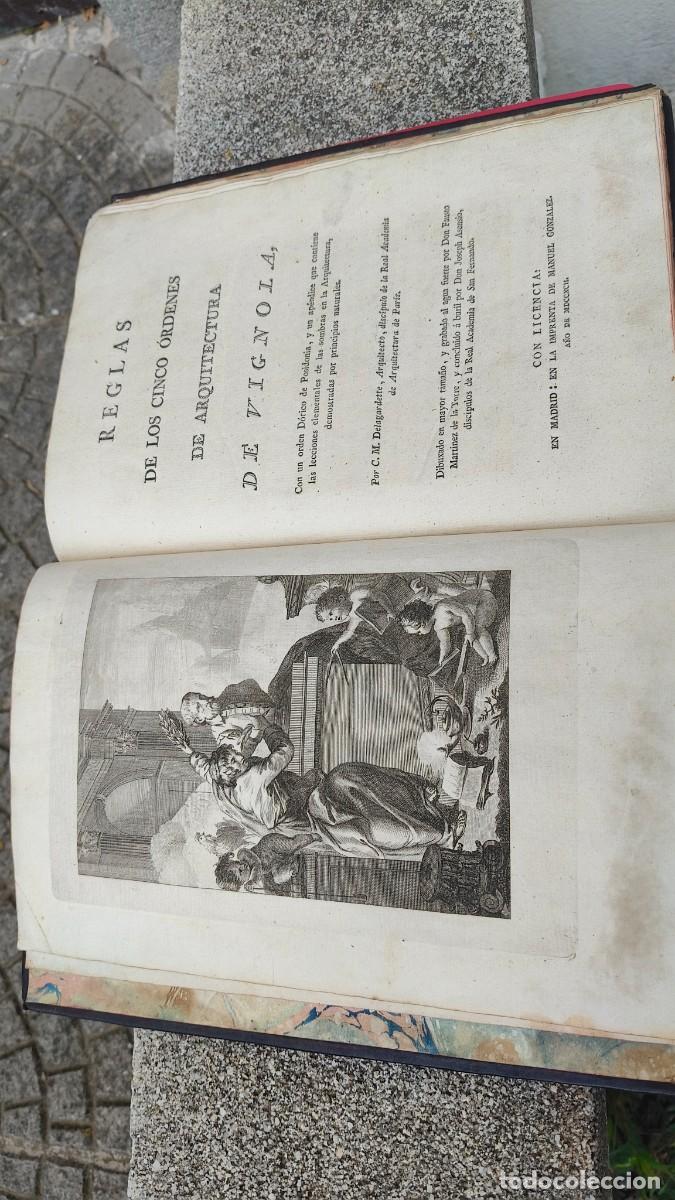 Libros de segunda mano: Libro antiguo 1792 Reglas dela cinco ordenes de arquitectura de Vignola