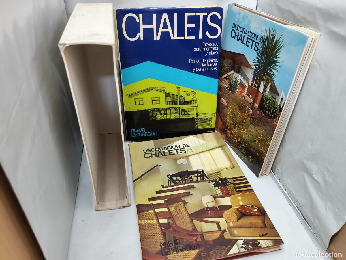 Libros de segunda mano: TRES LIBROS: Decoraci&oacute;n de Chalets 1 y 2 + Chalets. Proyectos para monta&ntilde;a y playa (EN ESTUCHE)