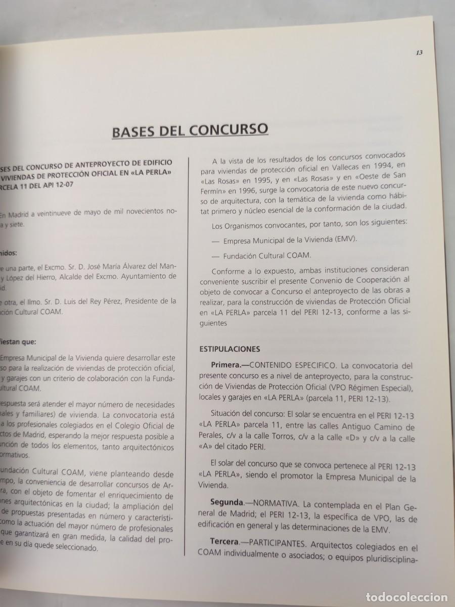 Libros de segunda mano: Concurso de anteproyecto de edificio de Protecci&oacute;n Oficial R&eacute;gimen Especial en LA PERLA, Parcela 11 - Foto 3