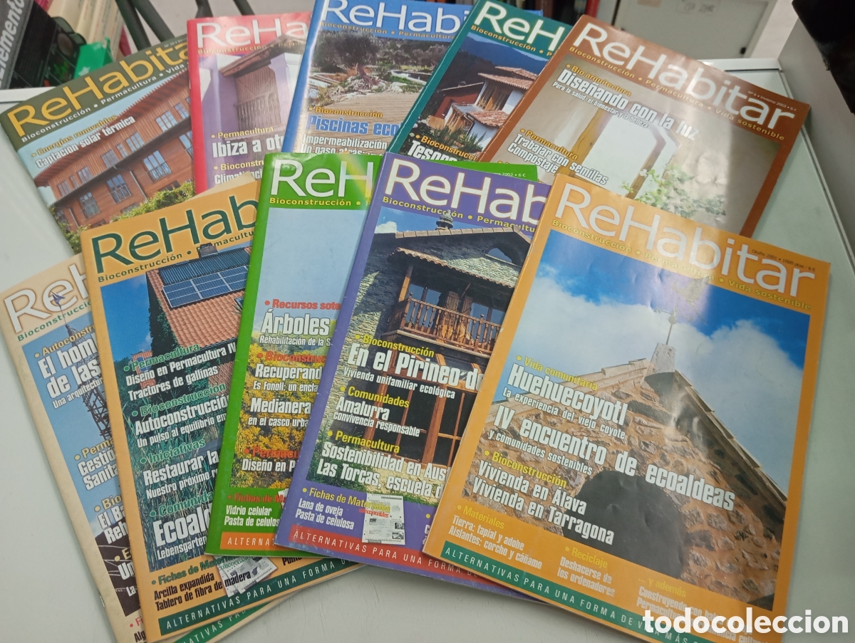 Libros de segunda mano: LOTE REVISTA REHABITAR Bioconstrucci&oacute;n permacultura vida sostenible 1 a 10 Arquitectura Vida Rural
