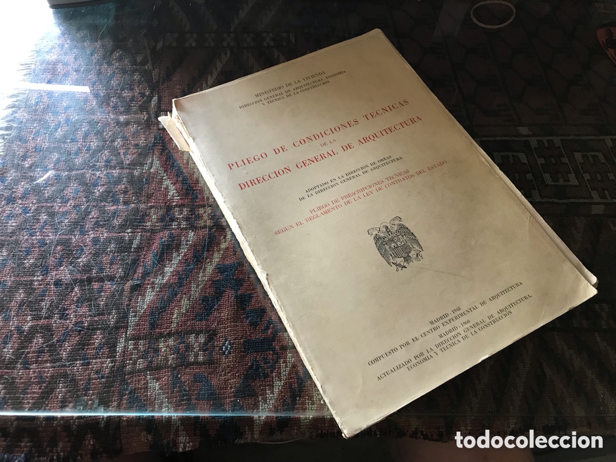 Libros de segunda mano: Pliego de condiciones t&eacute;cnicas de la direcci&oacute;n General de arquitectura