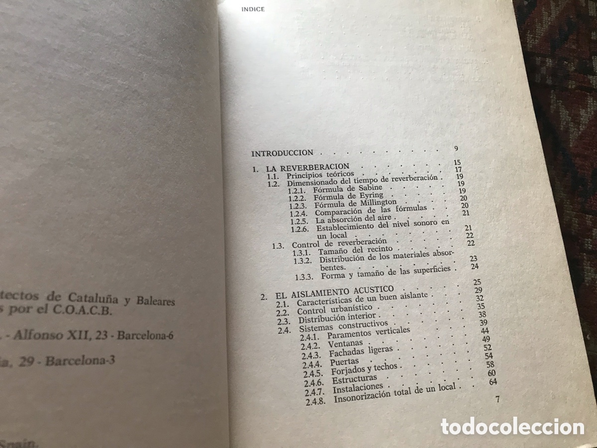 Libros de segunda mano: Control ac&uacute;stico en los edificios. Rafael Serra. Francisco de P. Labastida - Foto 3