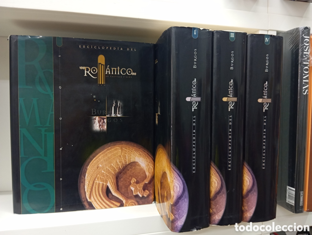 Libros de segunda mano: ENCICLOPEDIA DEL ROMANICO CASTILLA LEON,BURGOS I, II, III, IV. SANTA MARIA LA REAL AGUILAR DE CAMPOO