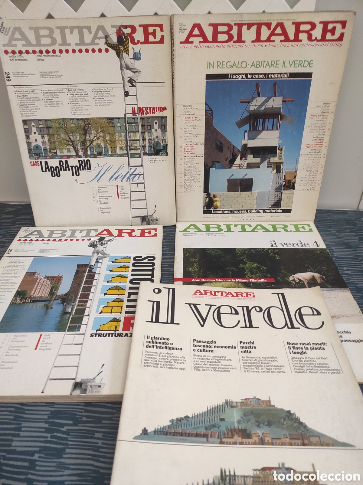 Libros de segunda mano: Abitare + il verde. 238, 248, 249. Revista italiana de arquitectura
