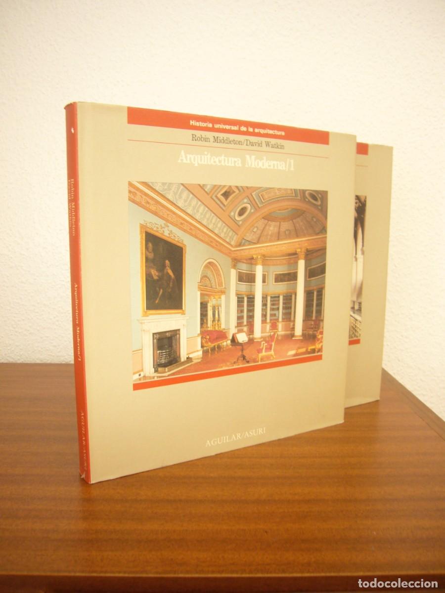 Libros de segunda mano: ROBIN MIDDLETON & DAVID WATKIN: ARQUITECTURA MODERNA 1 Y 2 (AGUILAR, 1989) TAPA DURA