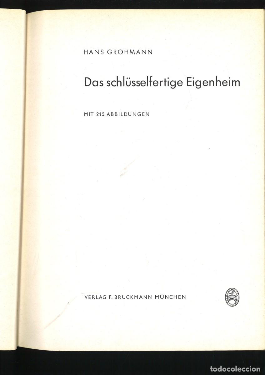 Libros de segunda mano: DAS SCHL&Uuml;SSELFERTIGE EIGNHEIM. Hans Grohmann - Foto 2