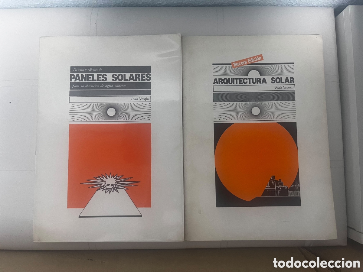 Libros de segunda mano: Lote 2 Libros Arquitectura Solar y Paneles Solares - Pablo Navajas (COAM - 1980) - Descatalogado