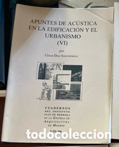 Libros de segunda mano: APUNTES DE AC&Uacute;STICA EN LA EDIFICACI&Oacute;N Y EL URBANISMO (VI)
