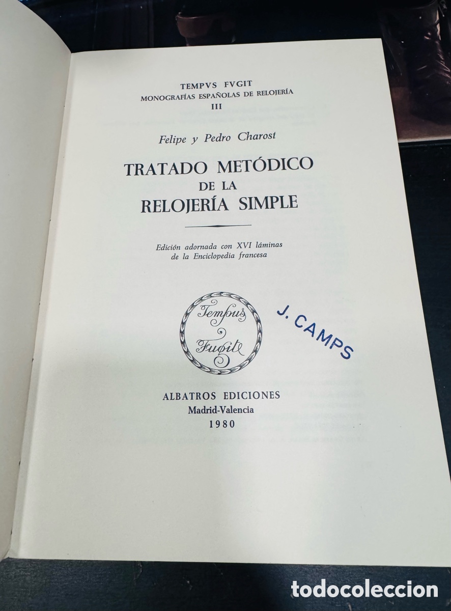 Libros de segunda mano: Tratado met&oacute;dico de la relojer&iacute;a simple - Foto 2