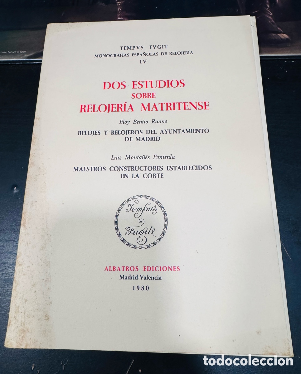 Libros de segunda mano: Dos estudios sobre relojer&iacute;a Matriense