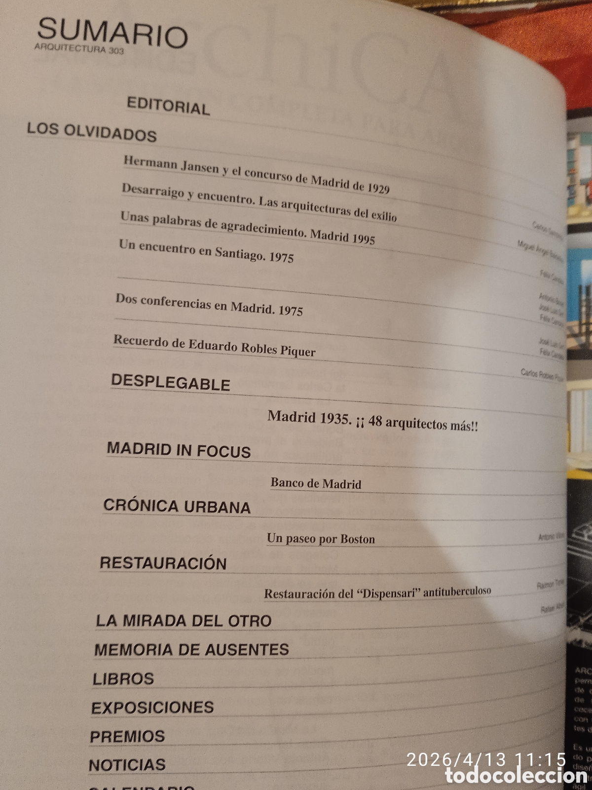 Libros de segunda mano: N&uacute;m 303 arquitectura COAM - Foto 11