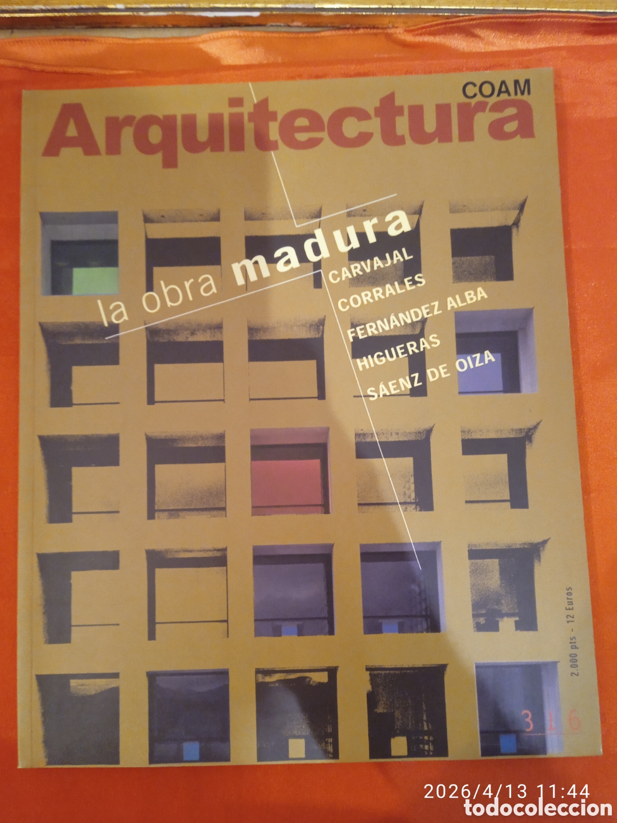 Libros de segunda mano: N&uacute;m 316 revista Arquitectura del COAM