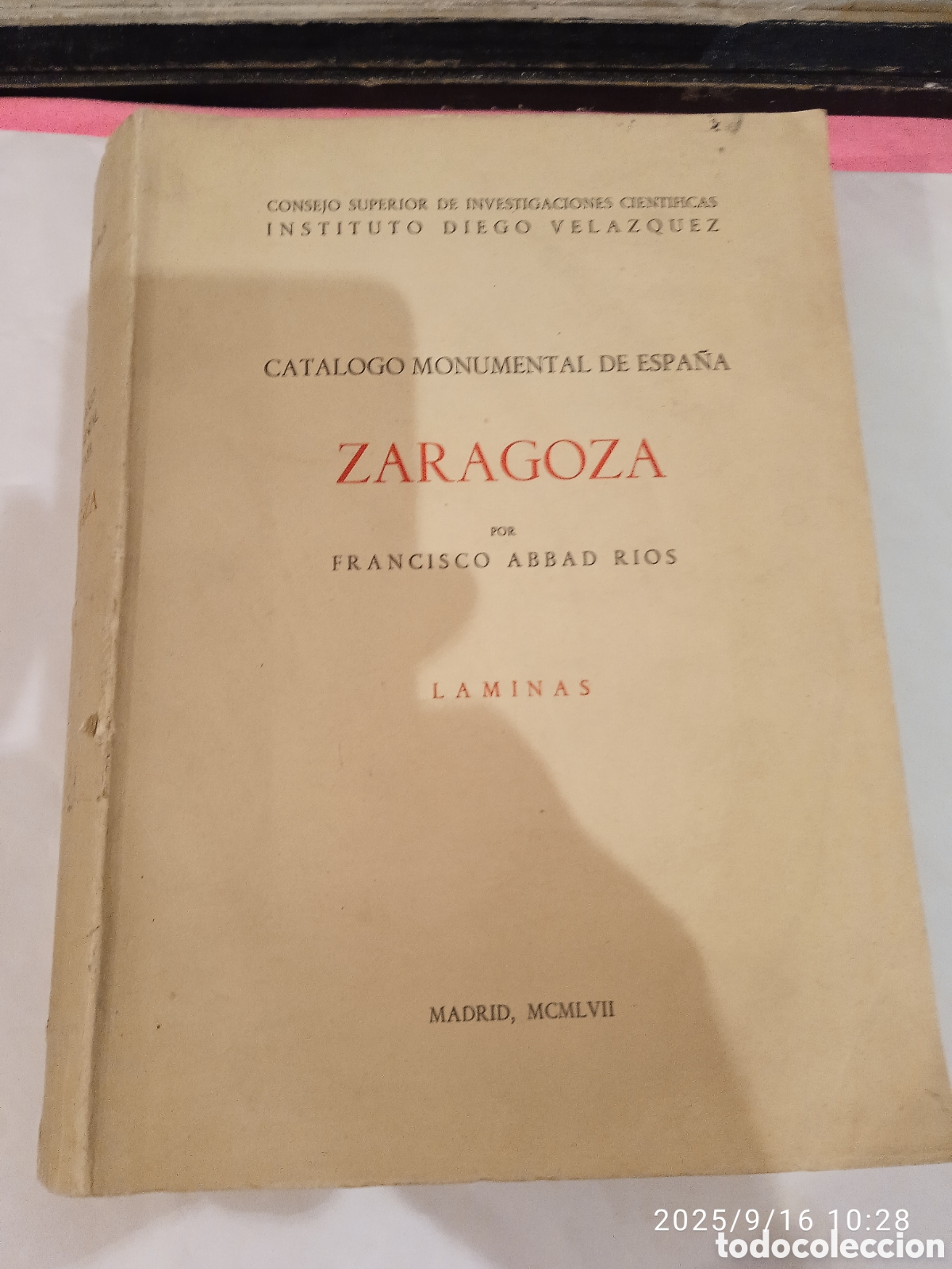 Libros de segunda mano: Tomi de l&aacute;minas del cat&aacute;logo monumental de Espa&ntilde;a: Zaragoza