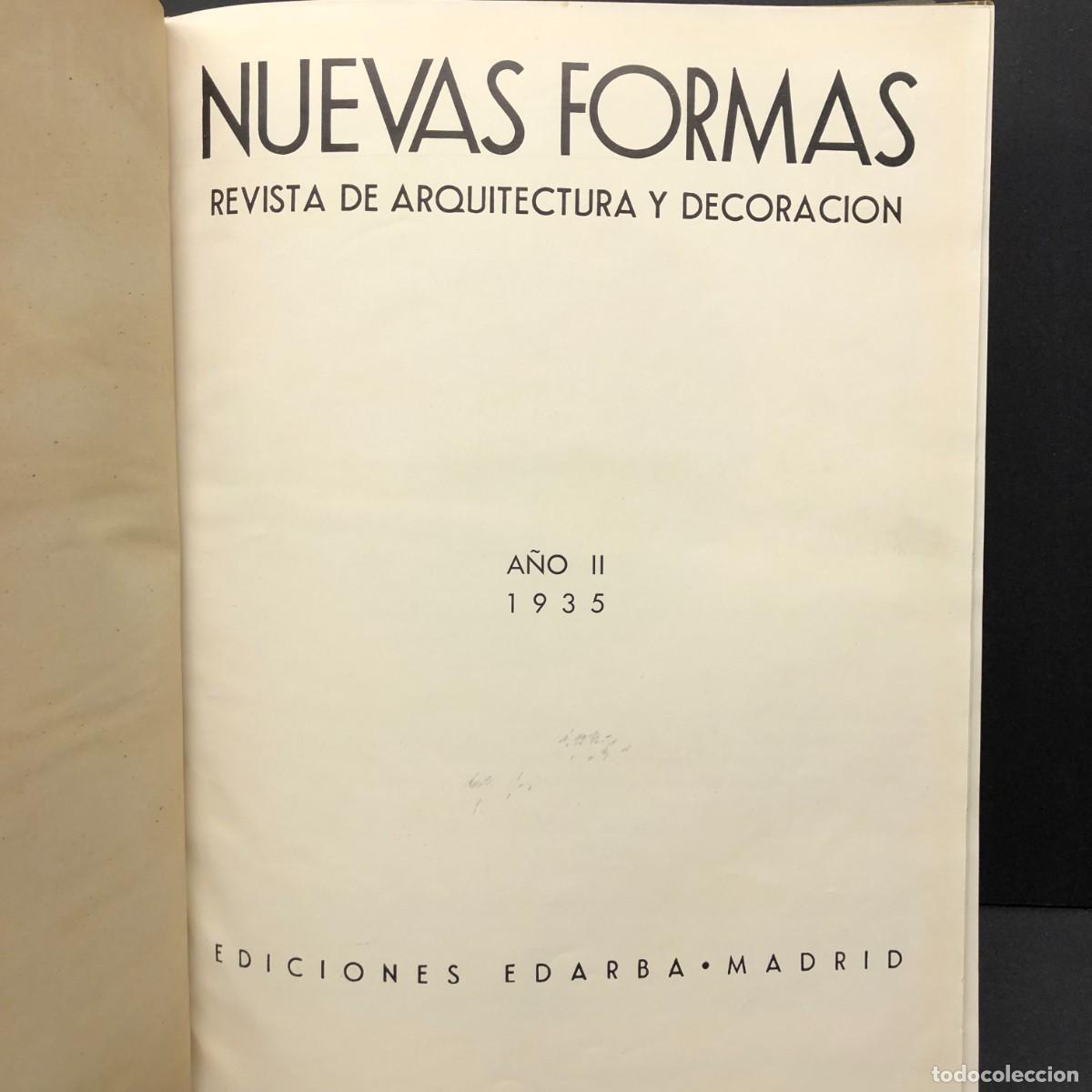 Libri di seconda mano: NUEVAS FORMAS - A&Ntilde;O II 1935 - SELECCION - REVISTAS DE INTERIORISMO E ARQUITECTURA / 740