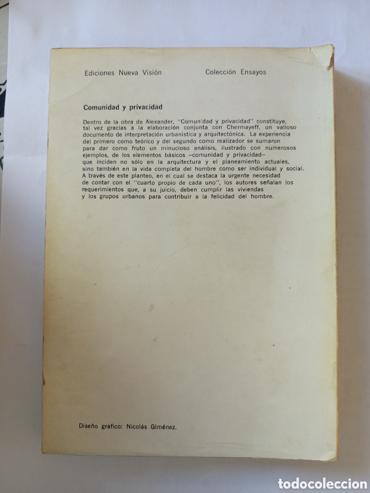 Libros de segunda mano: Comunidad y privacidad.Serge - Foto 2