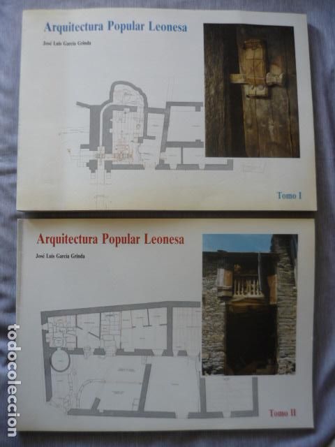 Libros de segunda mano: ARQUITECTURA POPULAR LEONESA JOSE LUIS GARCIA GRINDA 2 TOMOS