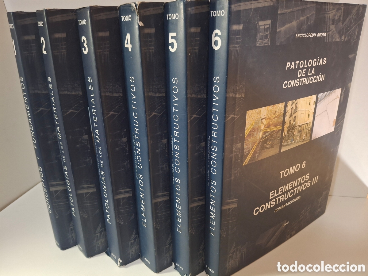 Livros em segunda m&atilde;o: PATOLOGIAS DE LA CONSTRUCCION, 6 TOMOS, ENCICLOPEDIA BROTO, ARQUITECTURA / ARCHITECTURE, LINKS, 2006