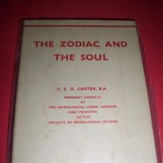 Libros de segunda mano: CARTER, C.E.O. - THE ZODIAC AND THE SOUL