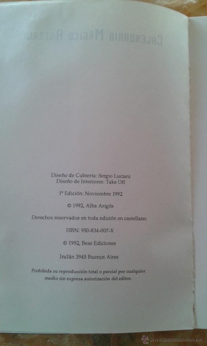 Libros de segunda mano: calendario magico astral - Foto 2