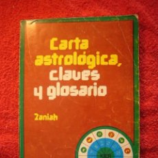 Libros de segunda mano: ZANIAH: - CARTA ASTROLOGICA, CLAVES Y GLOSARIO - (BUENOS AIRES, 1977)