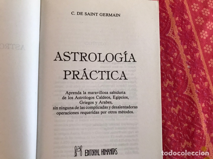 Libros de segunda mano: Astrolog&iacute;a pr&aacute;ctica. Cmte. C. De Saint-Germain. Como nuevo - Foto 4