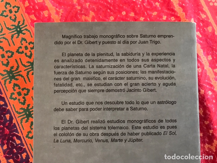Libros de segunda mano: Saturno. Jacinto Gibert - Foto 2