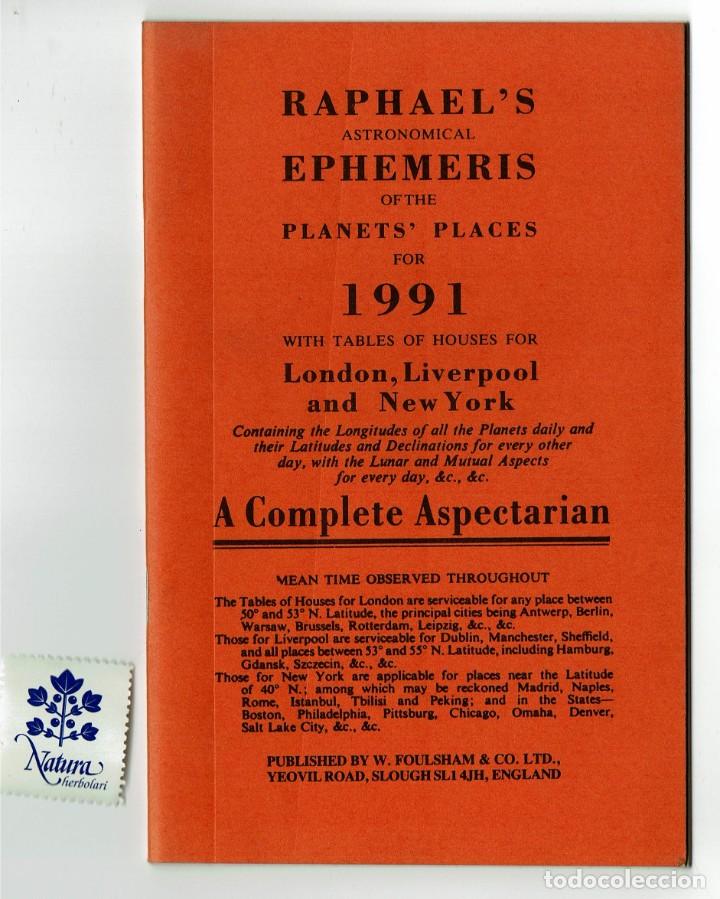Libros de segunda mano: Raphaelss astronomical / Ephemeris 1991 - Foto 1