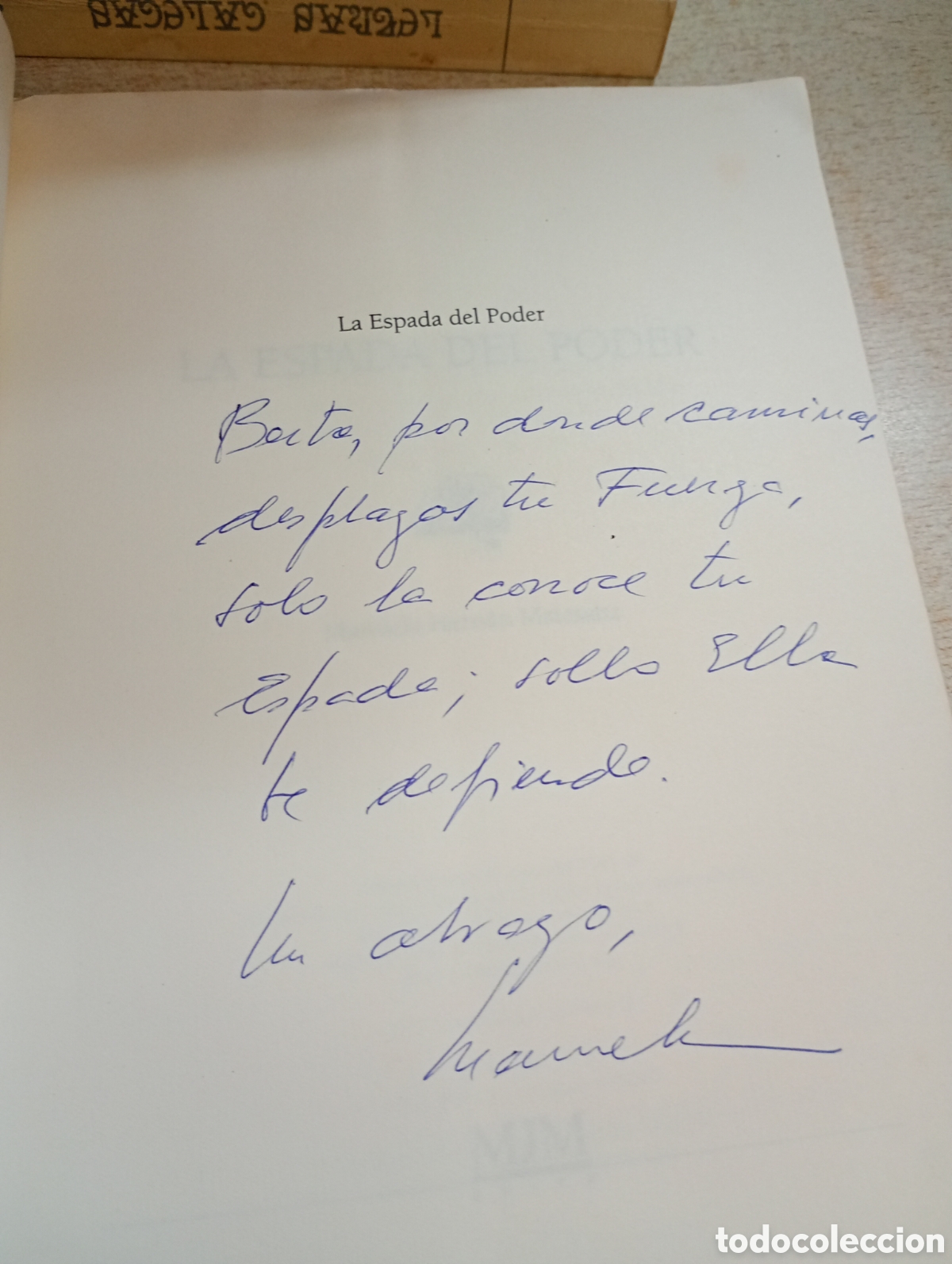 Libros de segunda mano: La Espada del Poder. Dedicado, Manuela Hern&aacute;n Matesanz - Foto 3