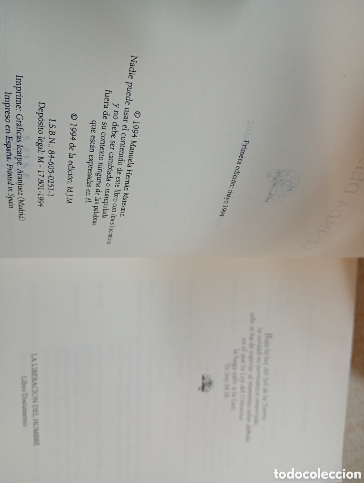 Libros de segunda mano: La Espada del Poder. Dedicado, Manuela Hern&aacute;n Matesanz - Foto 4