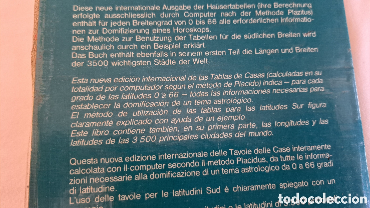 Libros de segunda mano: TABLAS DE CASAS. Astrolog&iacute;a - Foto 7