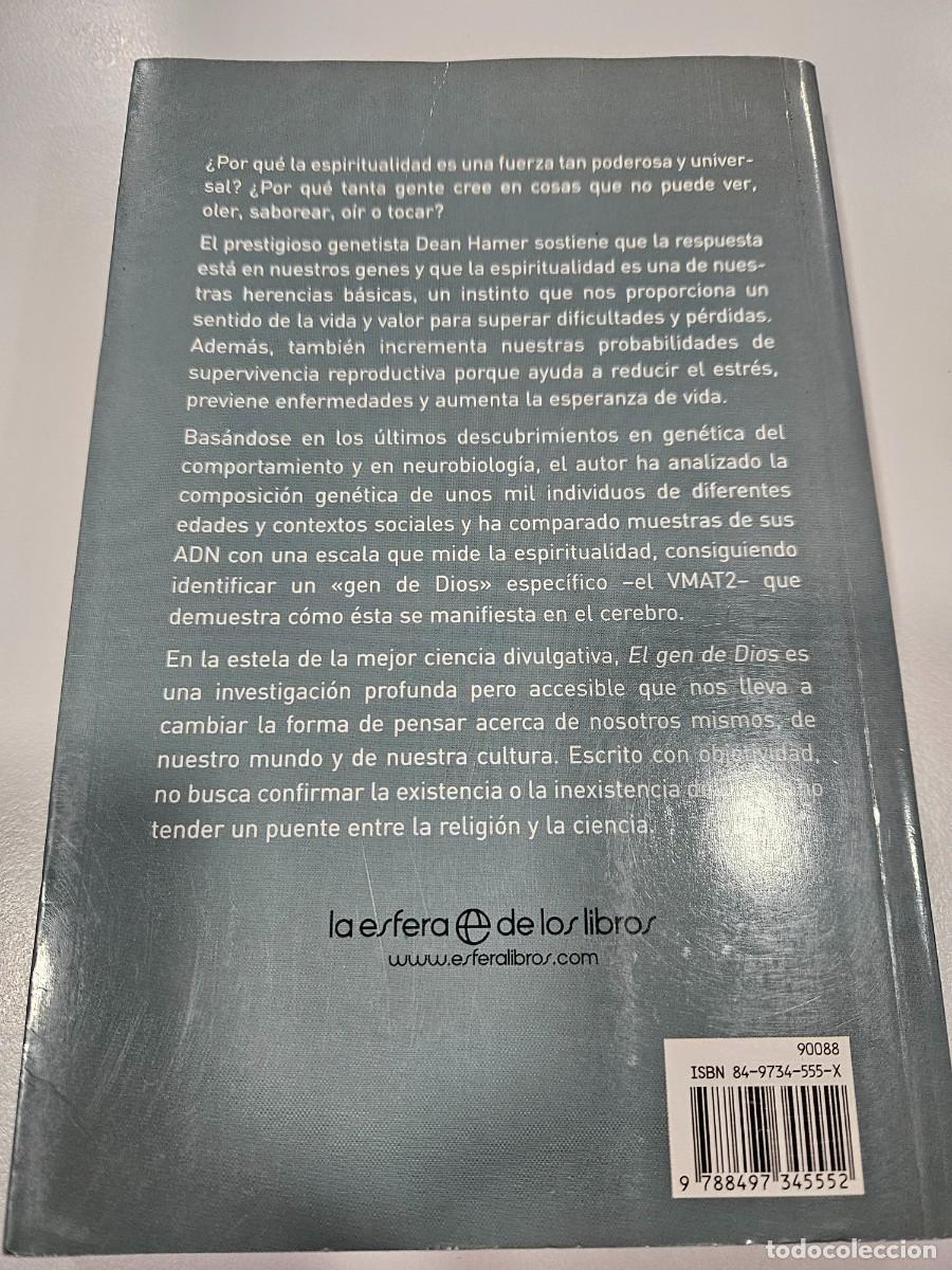 Libros de segunda mano: EL GEN DE DIOS - DEAN HAMER - Foto 3