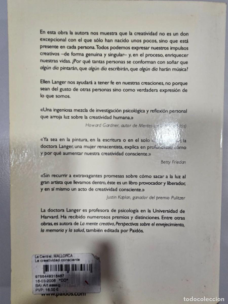 Libros de segunda mano: LA CREATIVIDAD CONSCIENTE - Foto 2