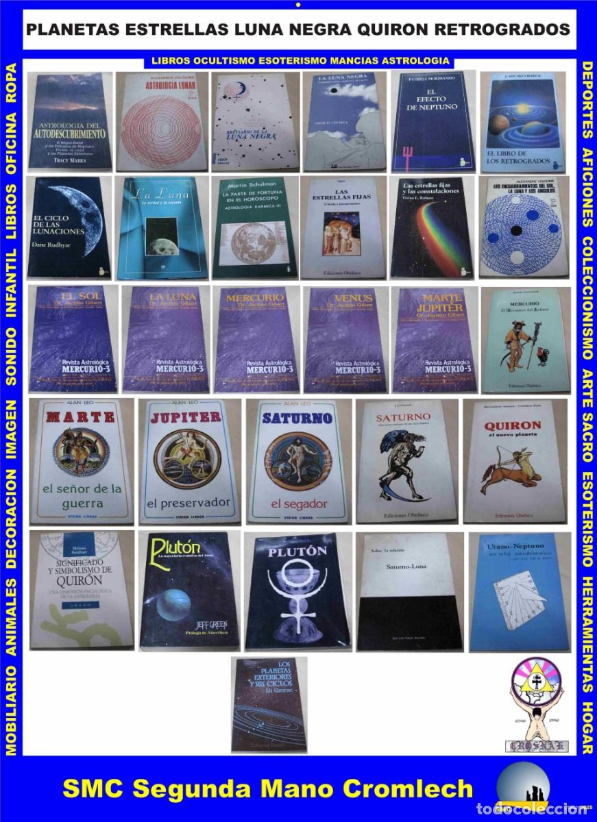 Libros de segunda mano: 29 Libros PLANETAS, ESTRELLAS, LUNA NEGRA, QUIRON, RETROGRADOS de la Biblioteca CROSNAK
