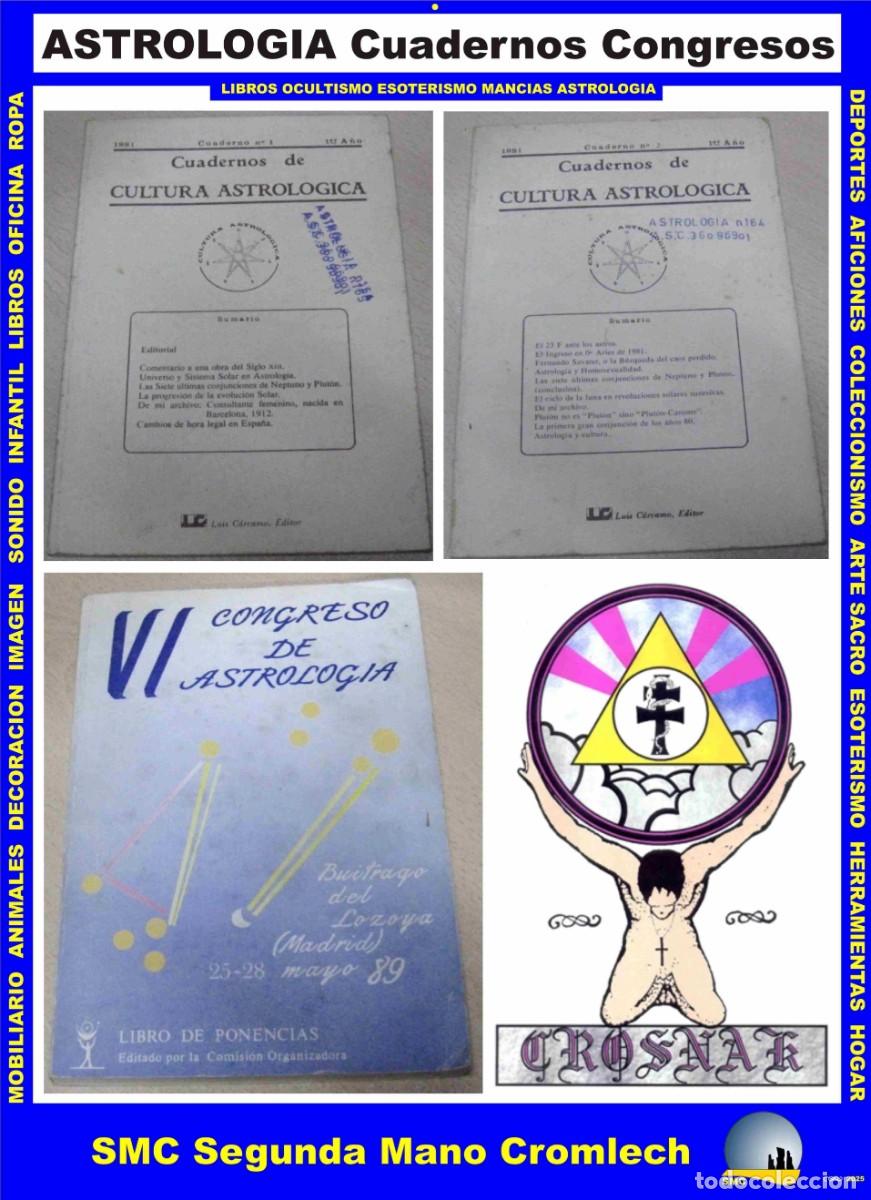 Libros de segunda mano: 3 Libros ASTROLOGIA Congresos, Cuadernos de la Biblioteca CROSNAK