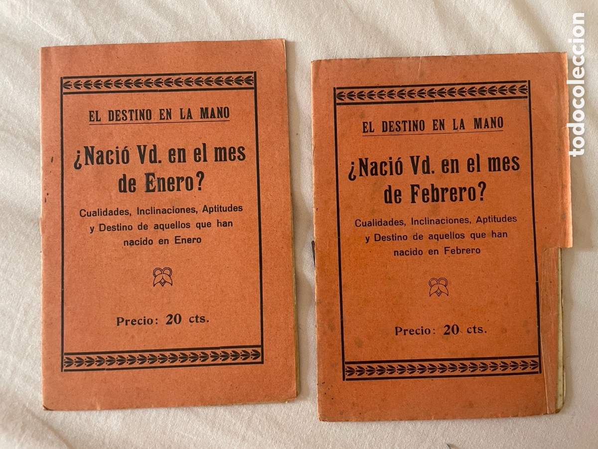 Libros de segunda mano: El destino en la mano. Nacimiento en enero o febrero. Quiromancia.