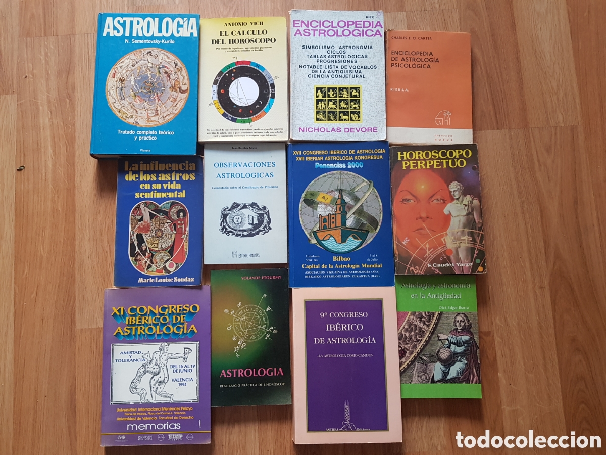 Libros de segunda mano: Biblioteca de astrologia. 12 libros especializad. Calculo del horoscopo, enciclopedia astrologica...