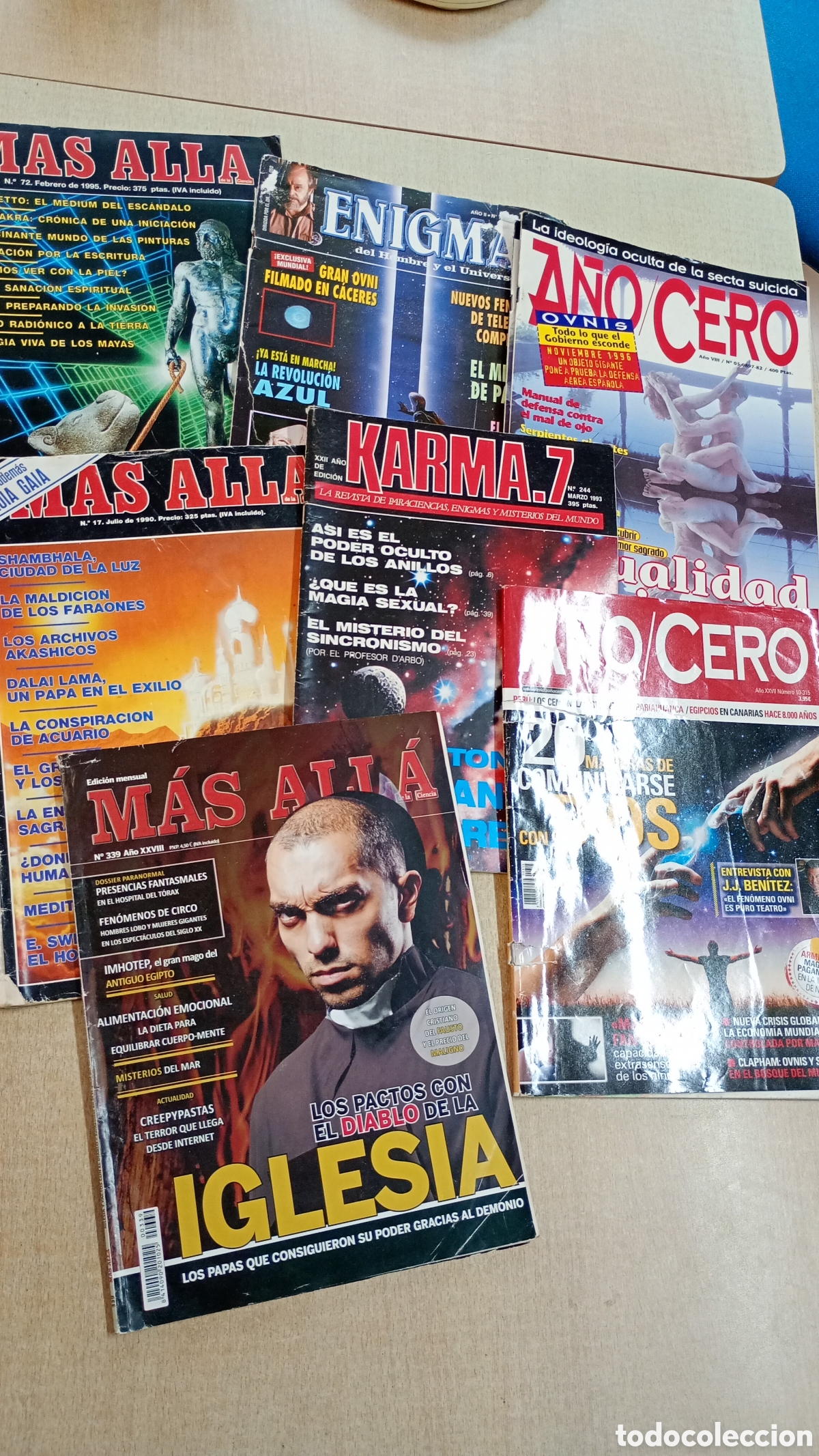 Libros de segunda mano: Lote 7 revistas: M&aacute;s all&aacute;, Karma 7, A&ntilde;o Cero, Enigmas...