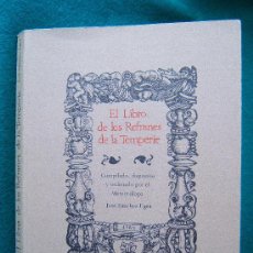 Libros de segunda mano: EL LIBRO DE LOS REFRANES DE LA TEMPERIE-REFRANES METEOROLOGICOS-JOSE SANCHEZ EGEA-1985-1ª EDICION.
