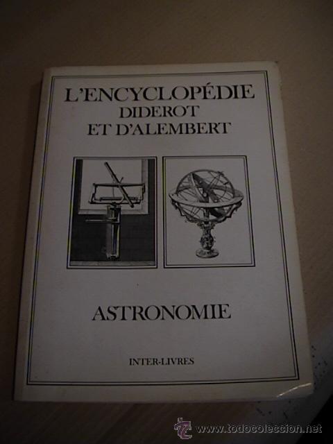 Libros de segunda mano: LEncyclopedie. Astronomie. Diderot y dalambert - Foto 1