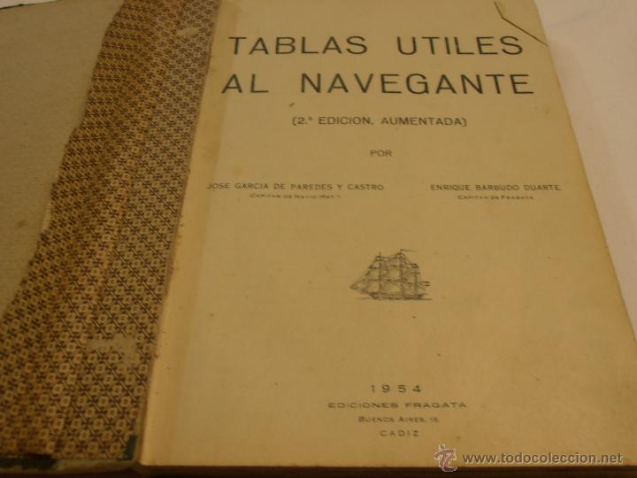 Libros de segunda mano: TABLAS UTILES AL NAVEGANTE - Foto 4