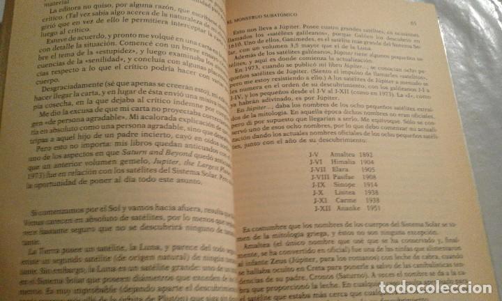 Libros de segunda mano: El monstruo subat&oacute;mico - Isaac Asimov - 1&ordf; edici&oacute;n 1986 - Foto 4