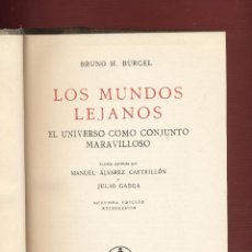 Libros de segunda mano: LOS MUNDOS LEJANOS - EL UNIVERSO COMO CONJUNTO MARAVILLOSO - BRUNO H. BÜRGEL 601 PAGS 1947 LE1587. Lote 73620139