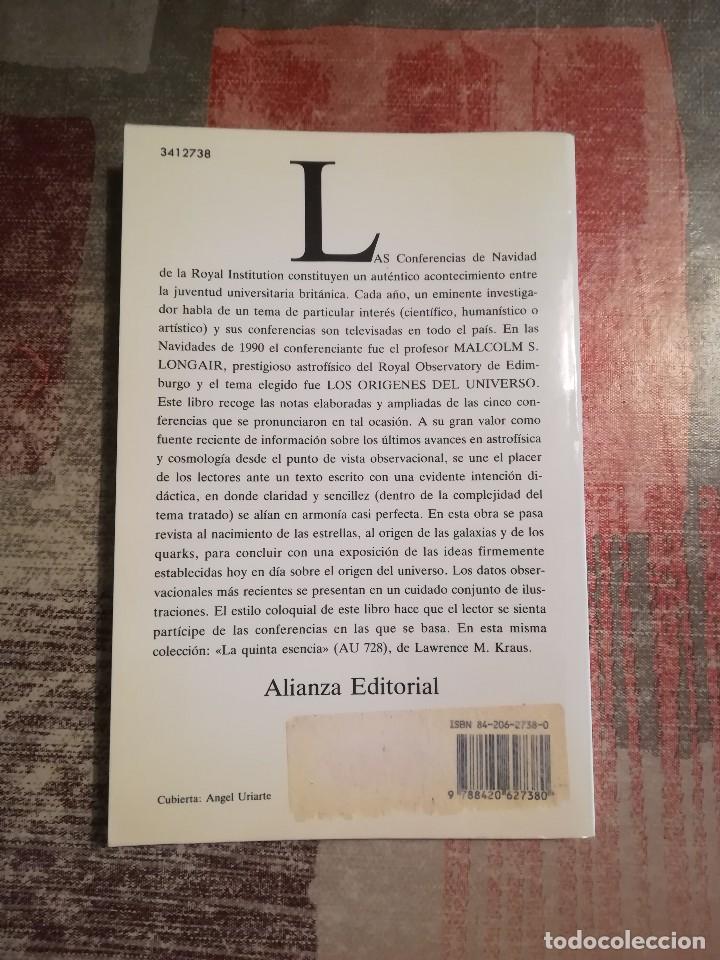 Libros de segunda mano: Los or&iacute;genes del universo - Malcom S. Longair - Foto 2